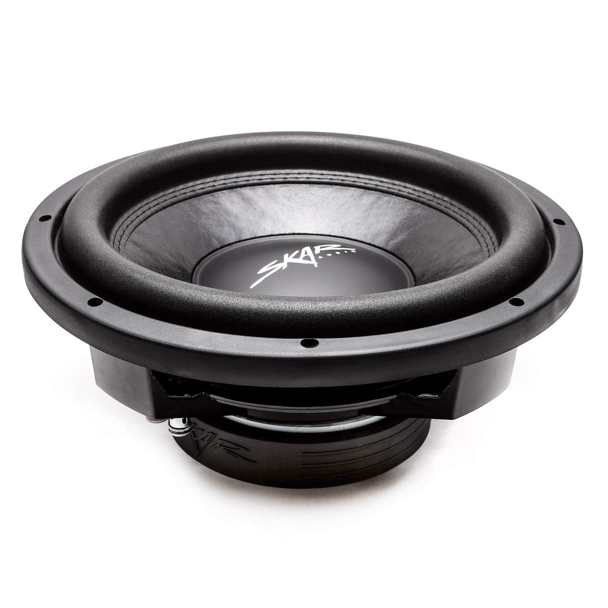 Skar Audio VD-12 D4 subwoofer front view with compact footprint for tight spaces