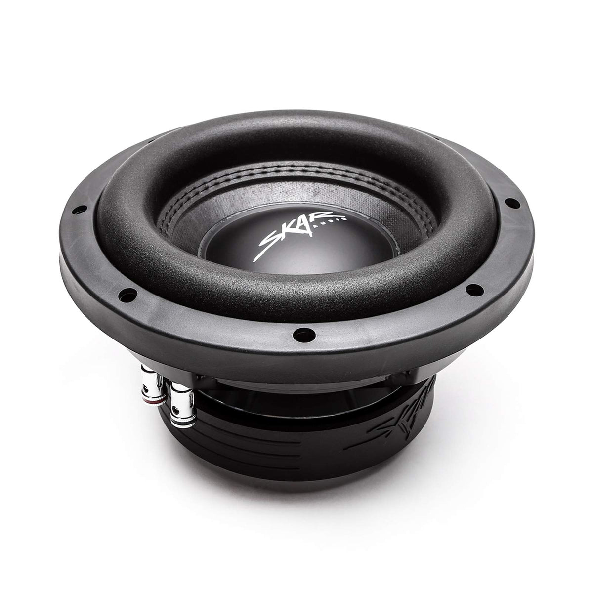 Skar Audio VD-8 D2 8-inch woofer front view, ideal for tight installs.