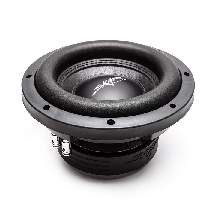Skar Audio VD-8 D2 8-inch woofer front view, ideal for tight installs.