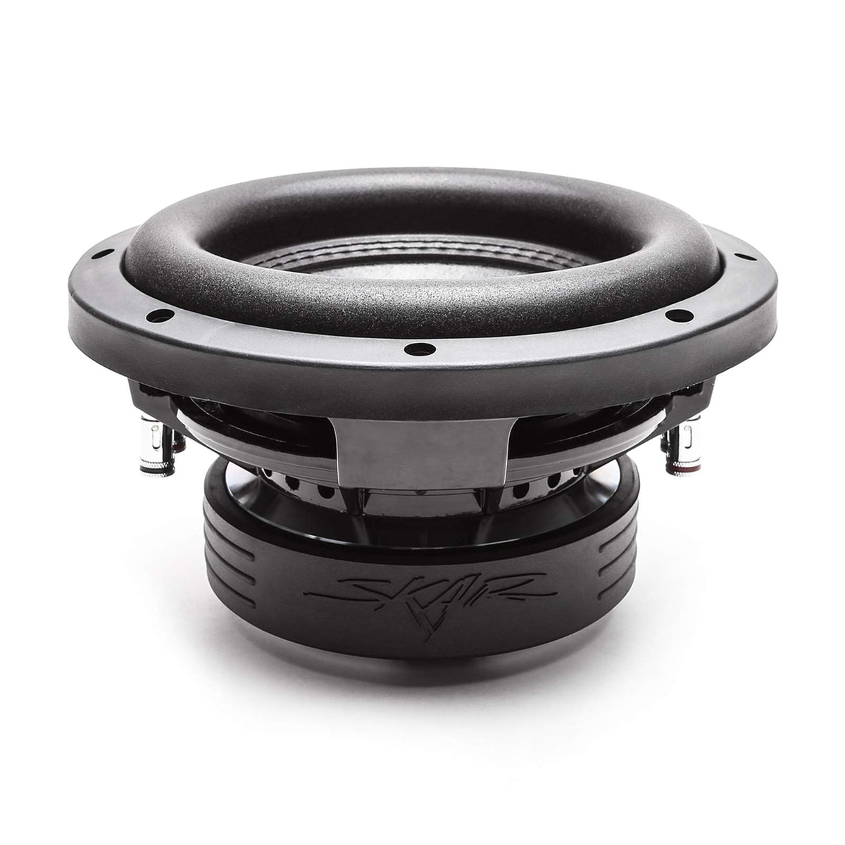 Skar Audio VD-8 D4 subwoofer mounted depth 3.94 inches enables install in shallow enclosures.