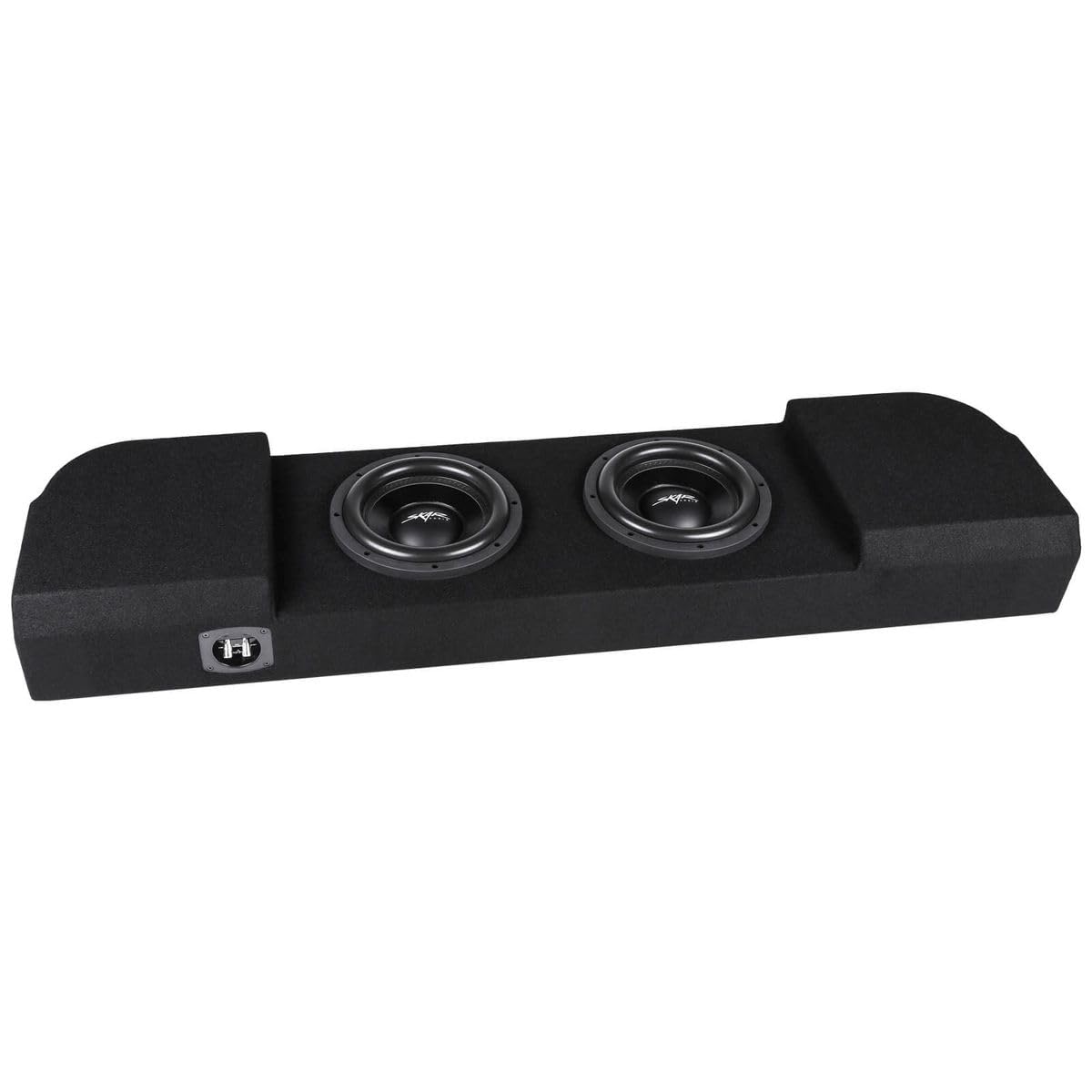 Skar Audio VD Series dual 10-inch enclosure front view delivering deep, controlled bass
