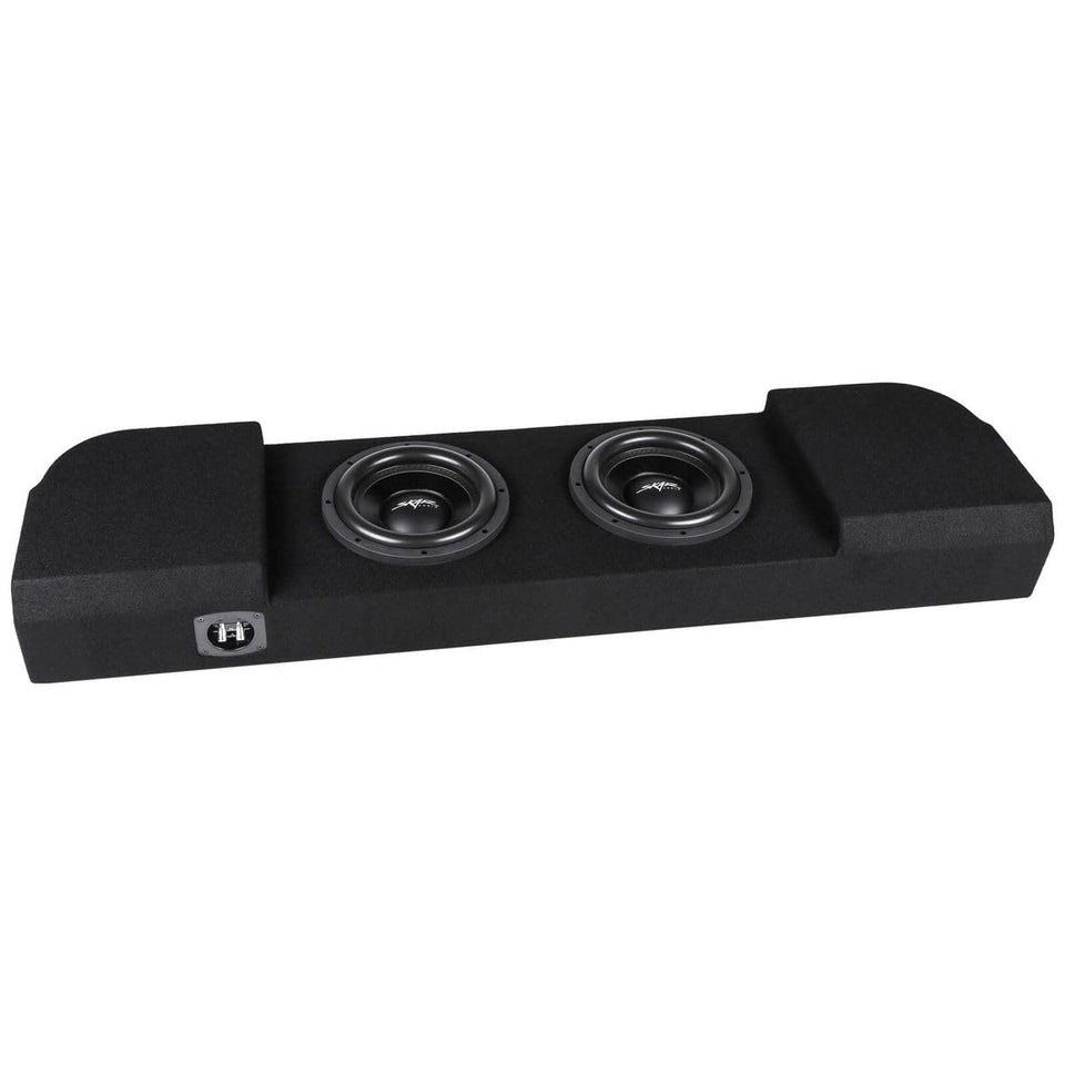 Skar Audio VD Series dual 10-inch enclosure front view delivering deep, controlled bass