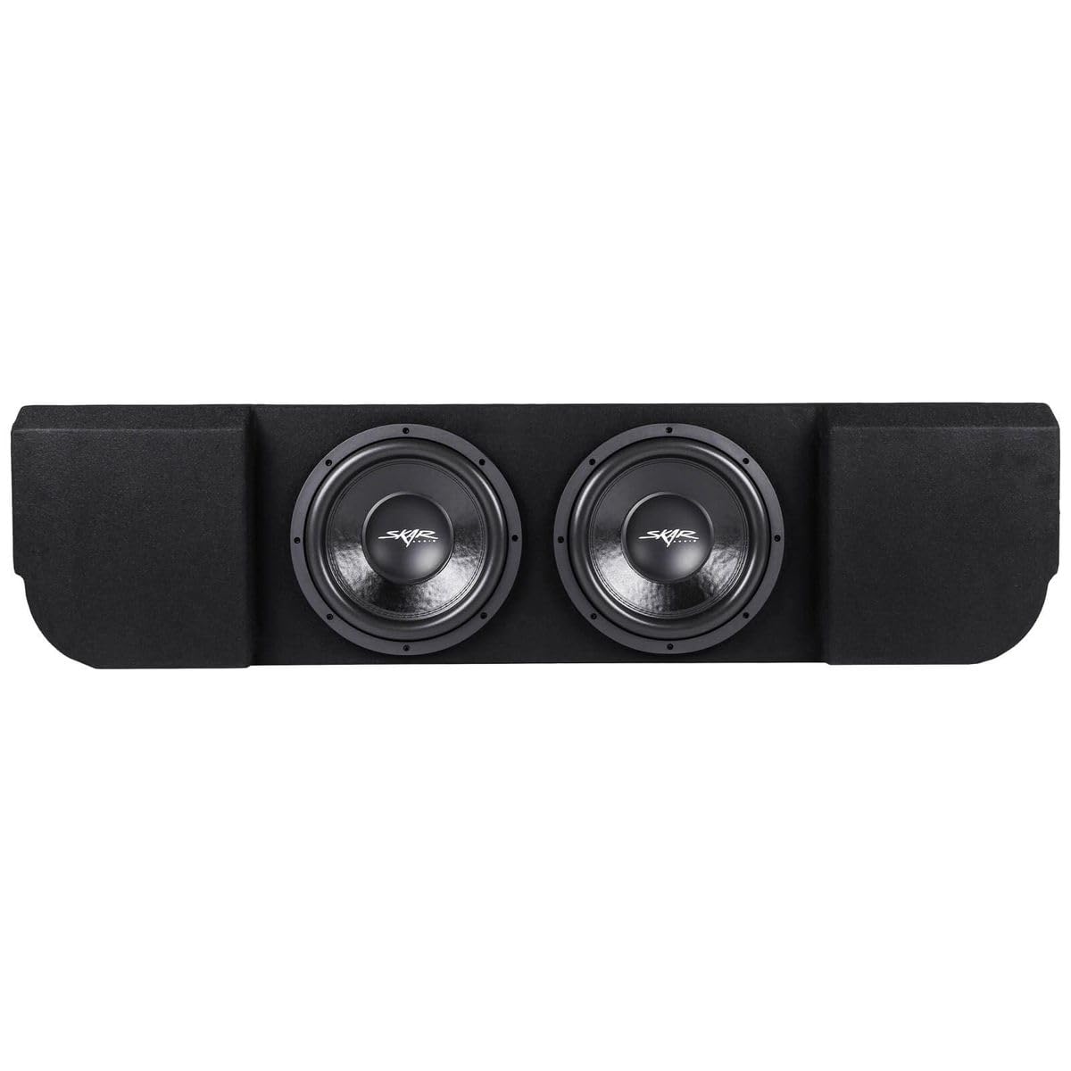 Skar Audio VD12 dual 12-inch subs installed for boosted truck low-end.