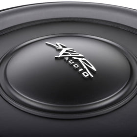 Skar Audio VS-10 D4 in-car installation scenario illustrating compact power-ready sub for small enclosures