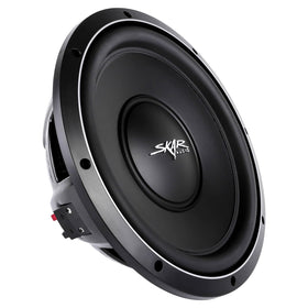 Skar Audio VS-12 D2 front view shows shallow-mount design for tight installs.