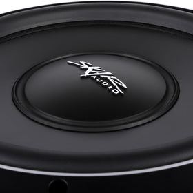 Skar Audio VS-12 D4 in-vehicle installation demonstrates space-saving bass option.