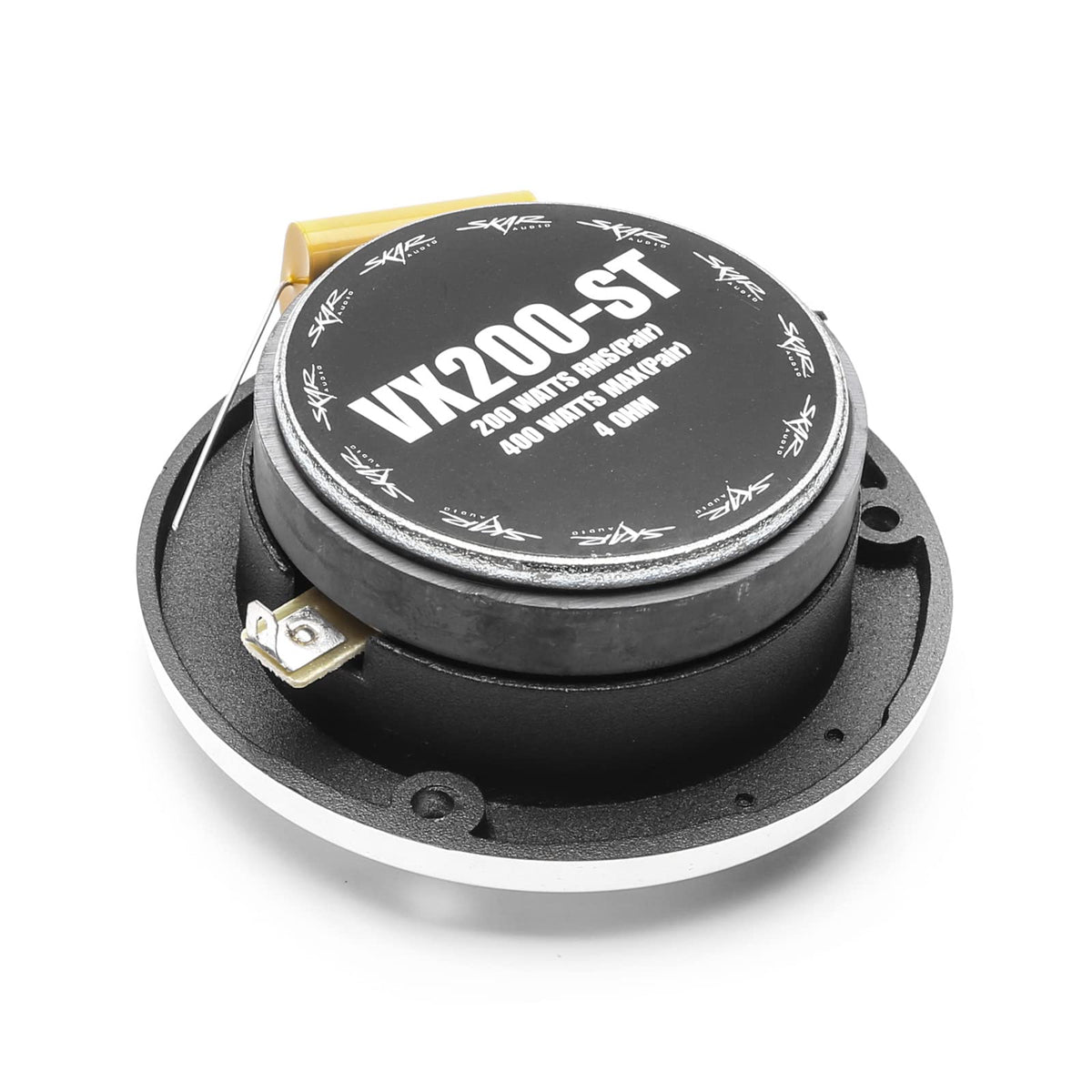 Skar Audio product box with user manual showing included components and easy installation guidance