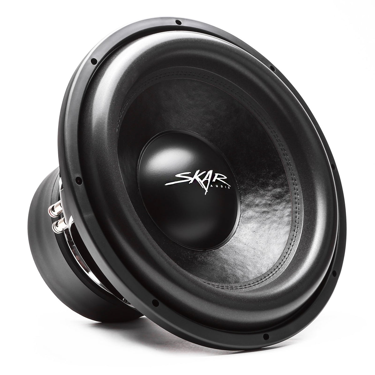 Skar Audio VXF-15 D4 front view showcases a rugged 15-inch woofer for deep bass