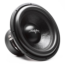 Skar Audio VXF-15 D4 front view showcases a rugged 15-inch woofer for deep bass