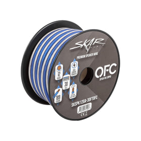 Skar Audio close-up of multi-strand wire highlights flexibility and superior current transfer