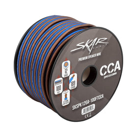 Skar Audio close-up of matte soft-touch jacket highlighting flexible cable handling