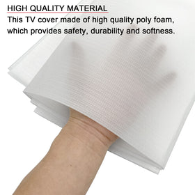 SKARUMMER cover placed over a flat-screen TV demonstrating easy protection