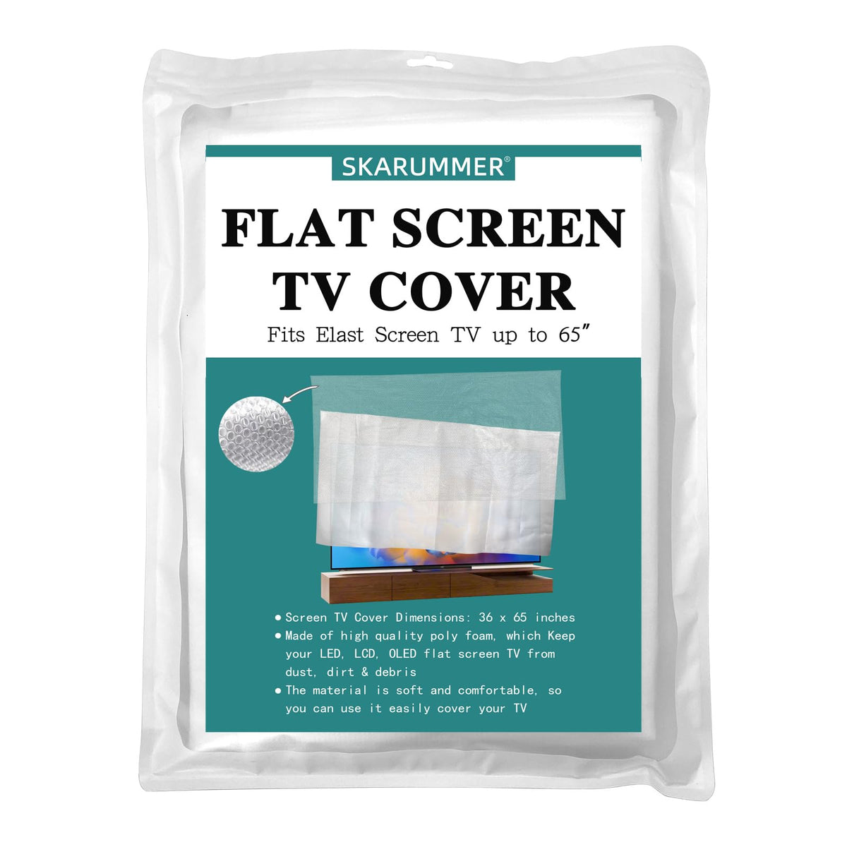 SKARUMMER foam flat screen cover used during moving for safe transport.