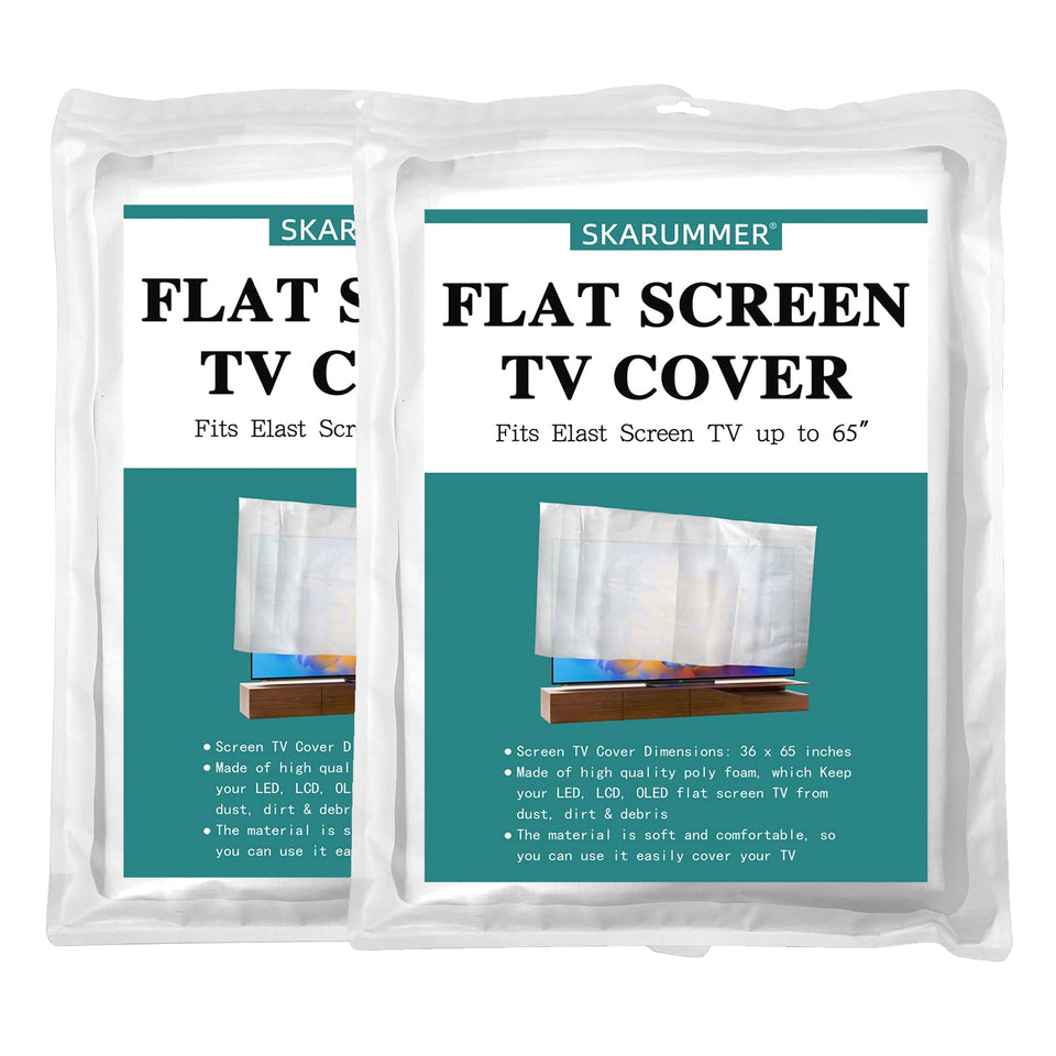 Skarummer foam TV cover shields a 65-inch screen during moving