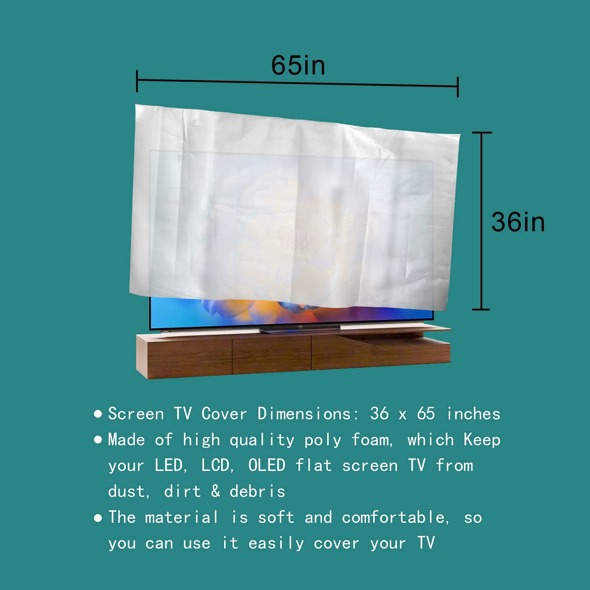 Skarummer foam TV cover provides protective cushioning during transport