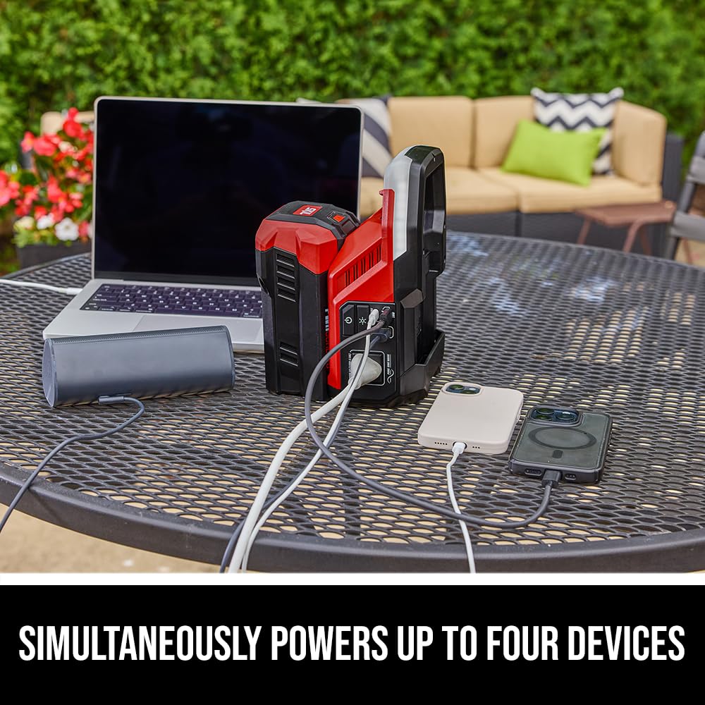 Skil PWR CORE 40 inverter LED brightness settings aid visibility in any light