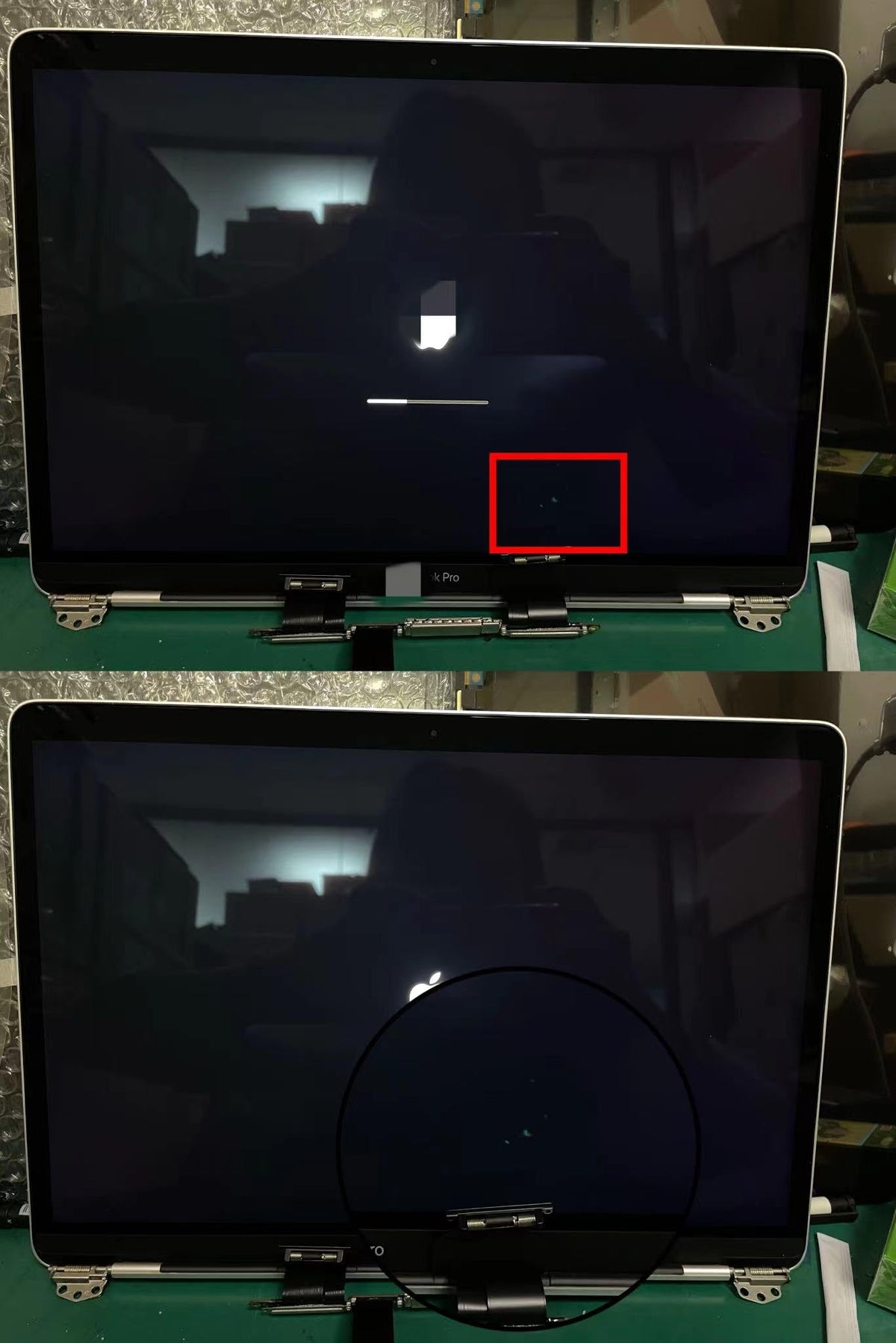 SKINGE A1706/A1708 LCD full assembly—back view in grey, ideal for clean installation.