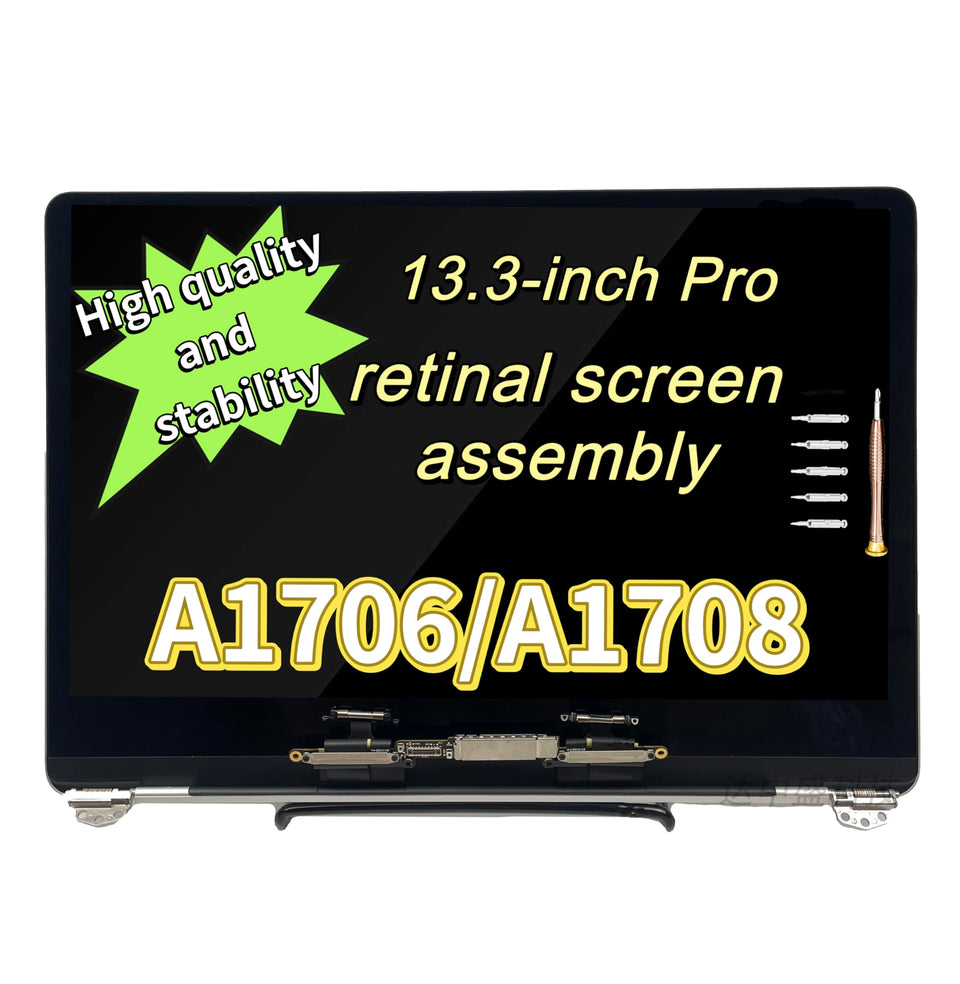 SKINGE A1706/A1708 LCD full assembly—front view in grey, ready to restore your display.