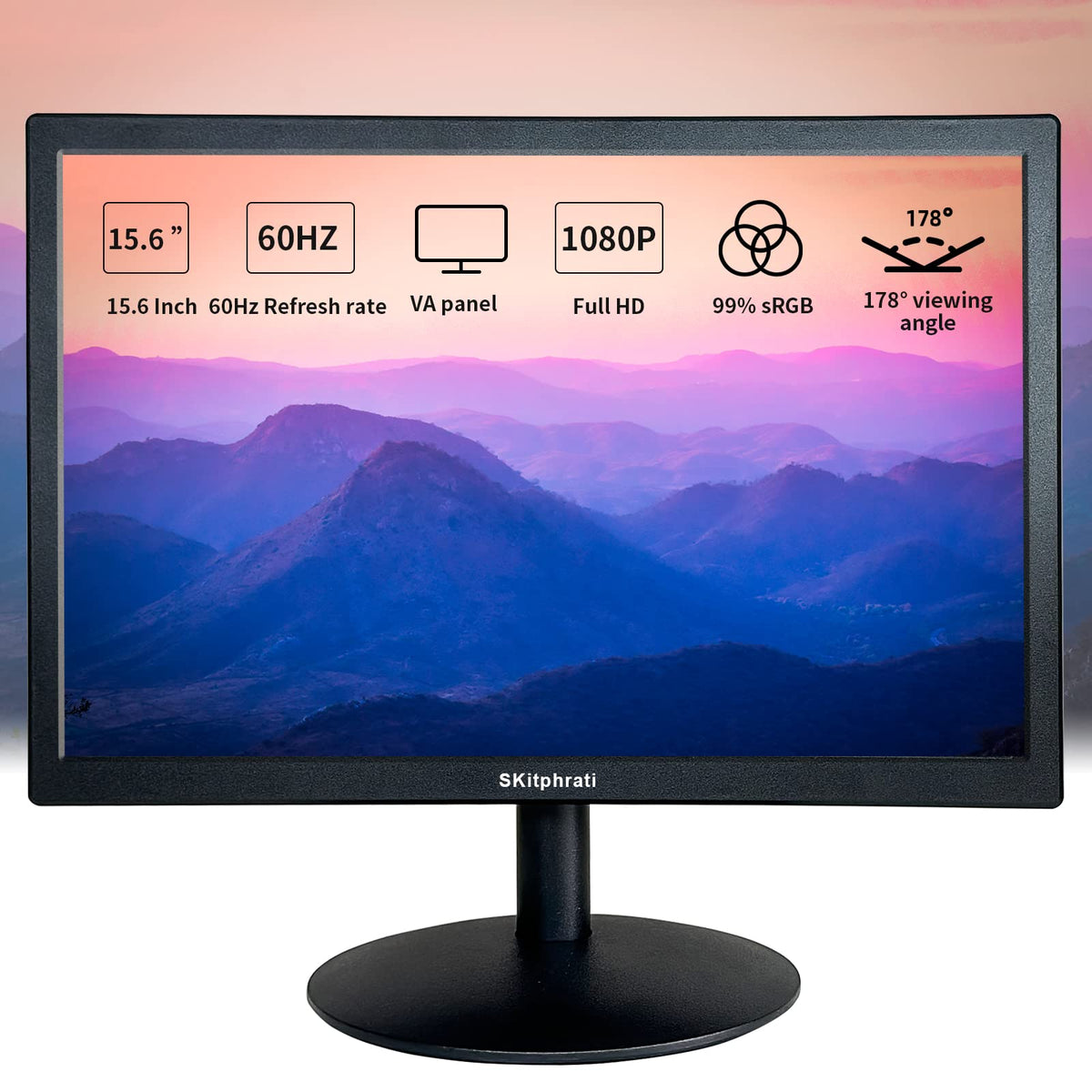 SKitphrati VA panel delivers vivid colors and deep contrast.