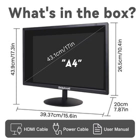 SKitphrati 17-inch monitor packaging box with contents for quick setup