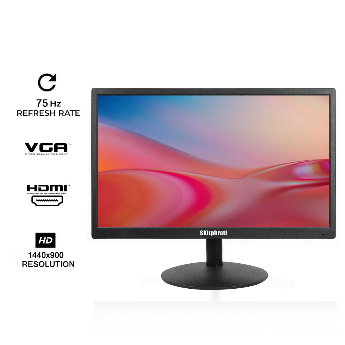 SKitphrati 17-inch monitor tilt feature enables adjustable viewing angles for comfort
