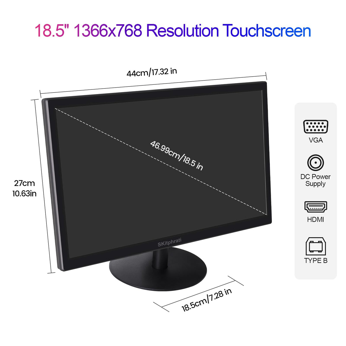 SKitphrati 10-point touch enables quick multi-touch interactions.