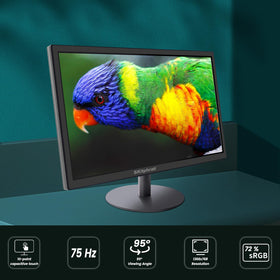 SKitphrati monitor side view highlighting compact profile for desk optimization.