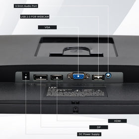 SKitphrati monitor with multiple inputs for flexible device connections.
