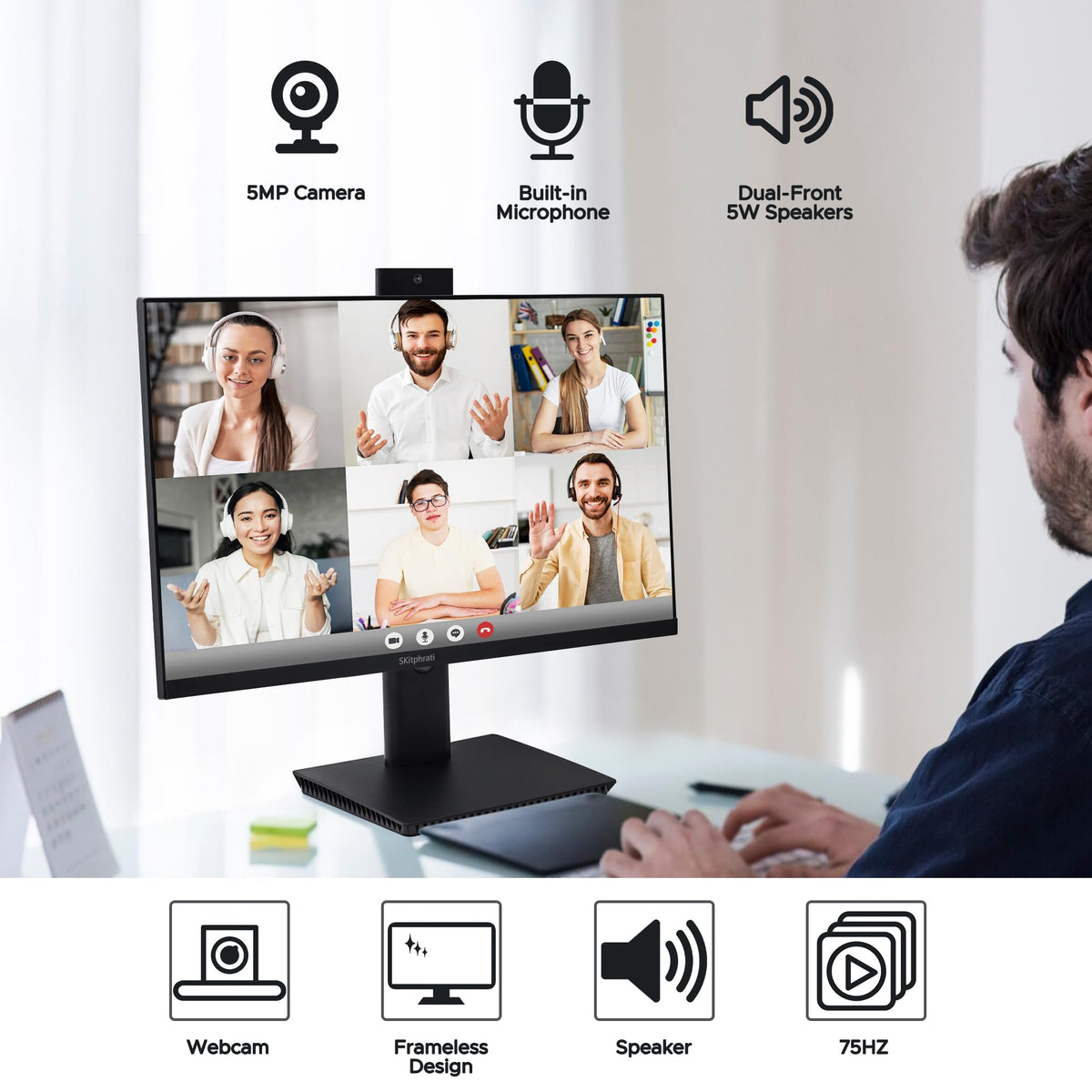 SKitphrati IPS 1080p 120Hz display highlighting smooth workflow and sharp visuals.
