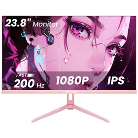 SKitphrati pink 24-inch monitor front view with 200Hz clarity for gaming