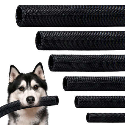 SKNONO front view of 25ft split braided sleeve packaging showing product length and color benefit
