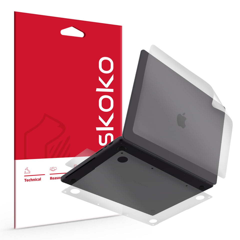 skoko front top view showing full matte cover and original MacBook look