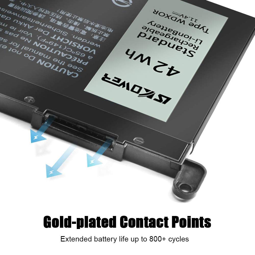 SKOWER WDX0R 42Wh battery laptop compatibility with Inspiron and Latitude models.