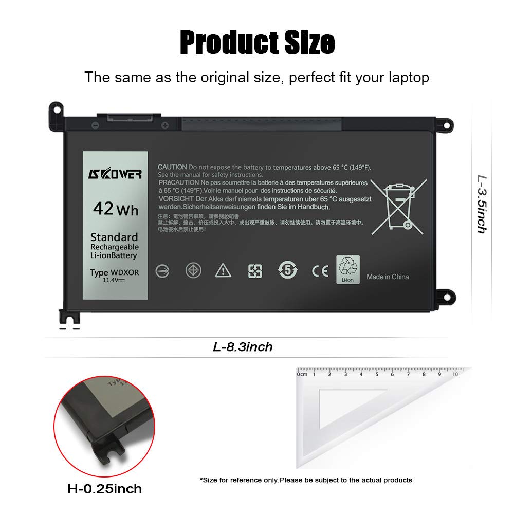 SKOWER WDX0R 42Wh battery packaging ready for Dell replacement.