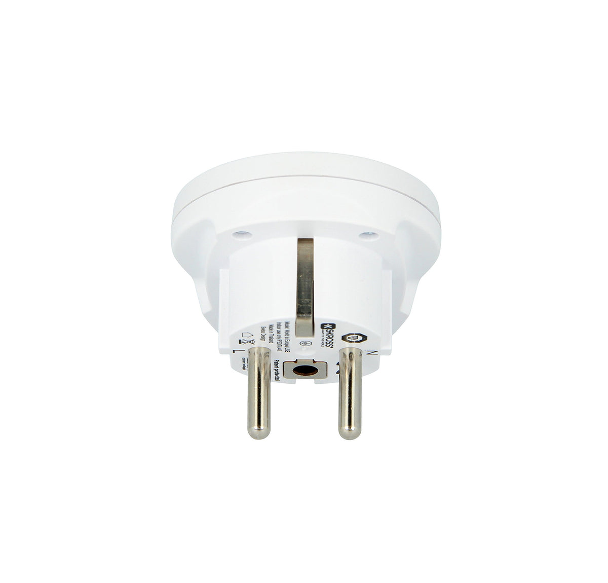 SKROSS white adaptor beside charging cable showcasing quick charging potential