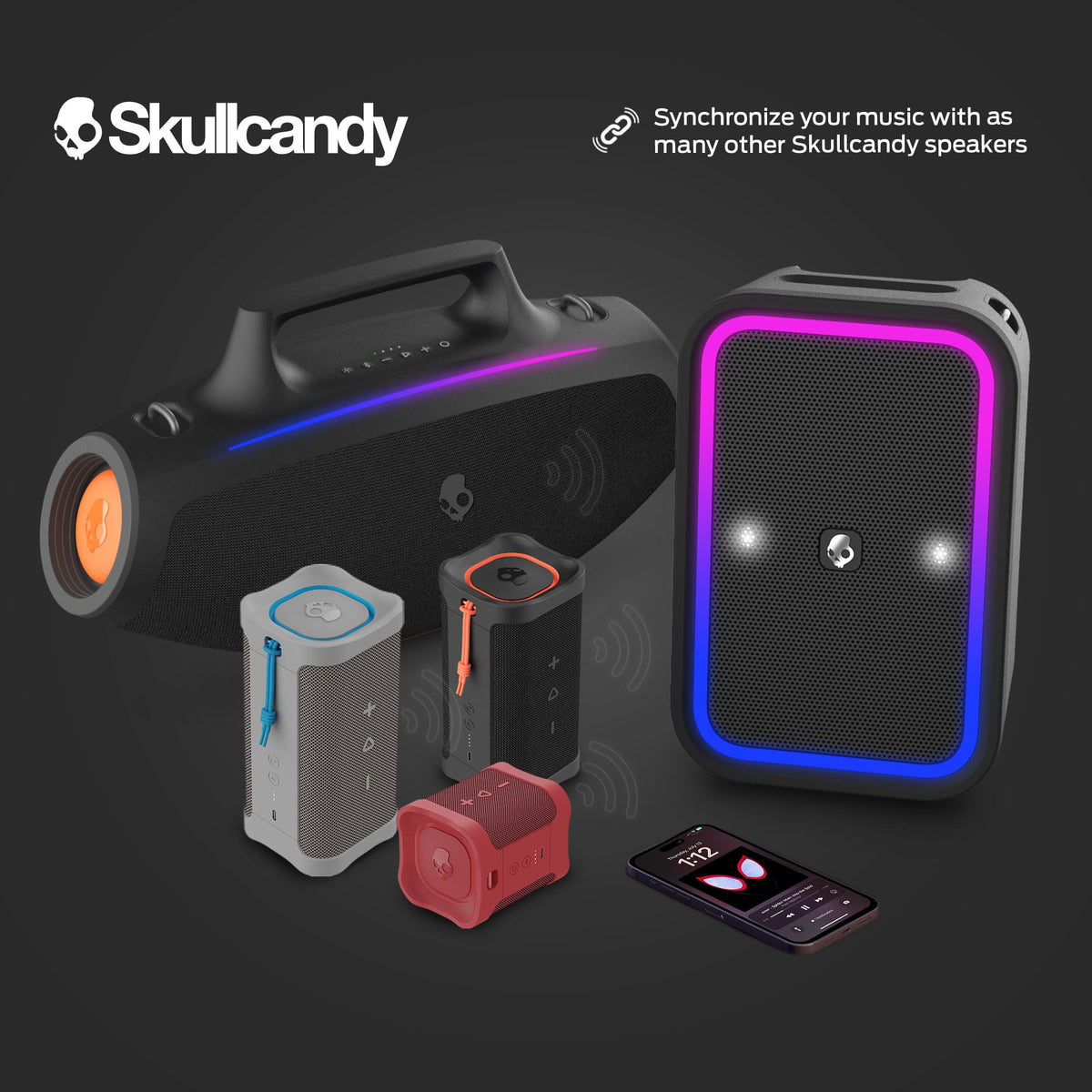 Skullcandy Barrel 12-hour battery keeps parties going without frequent recharging.