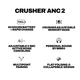 Crusher ANC 2 adjustable ANC dials for personalized comfort