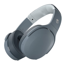Skullcandy Crusher Evo Chill Grey front view showing comfortable over-ear fit and bass