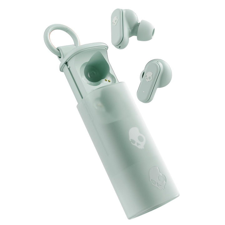Skullcandy Dime Evo front packaging showing product and color, conveys convenience