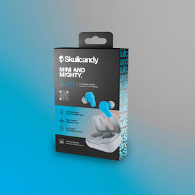 Skullcandy Dime 2 worn in ear demonstrating secure comfortable fit