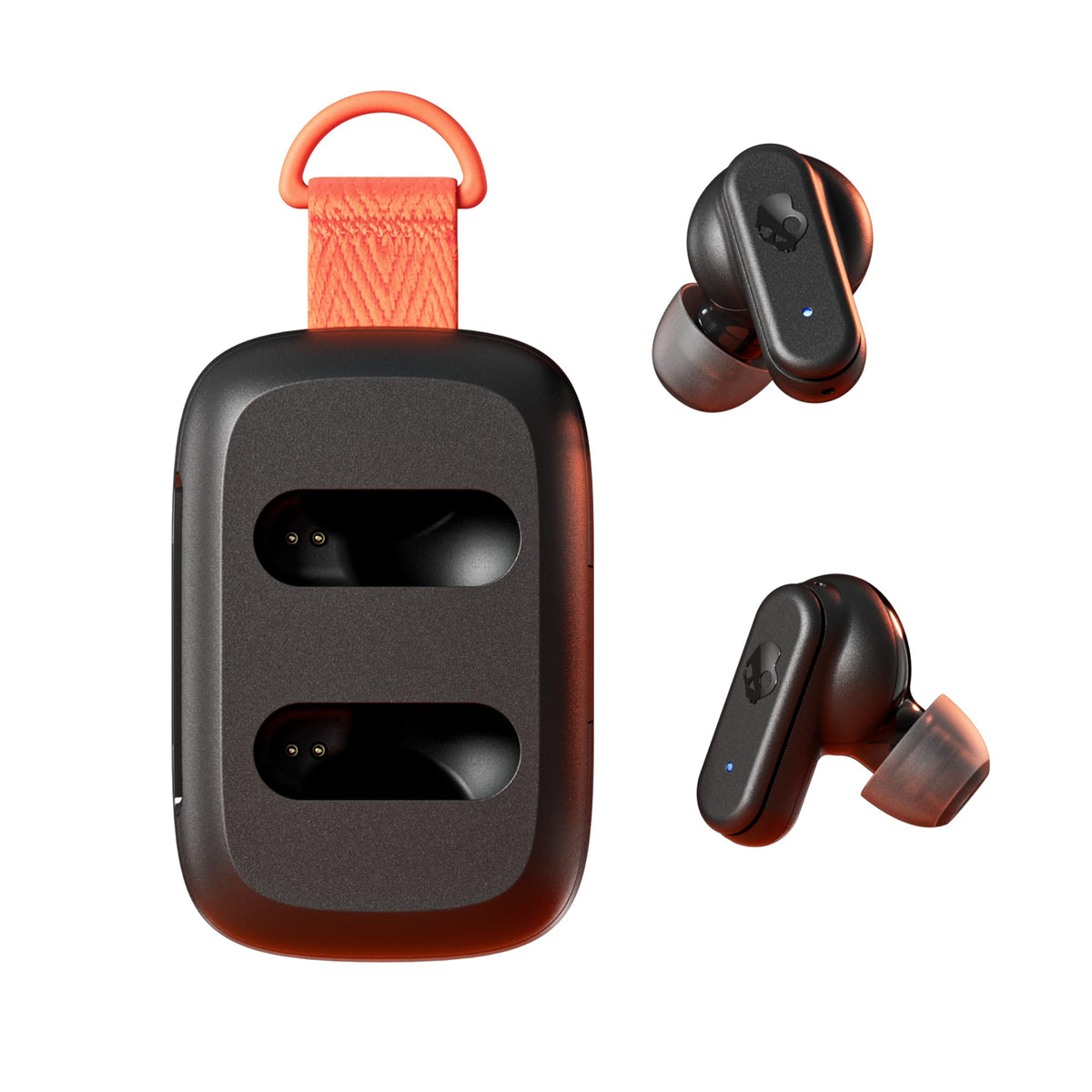 Skullcandy Dime 3 worn by runner demonstrating sweat resistance and stable fit