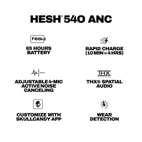 Wear-detection feature of Skullcandy Hesh 540 ANC pauses playback
