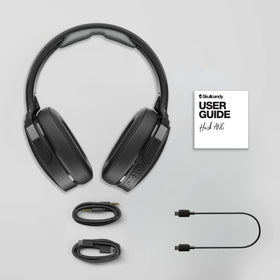 Skullcandy Hesh ANC headphones controls on ear cup for calls and playback.