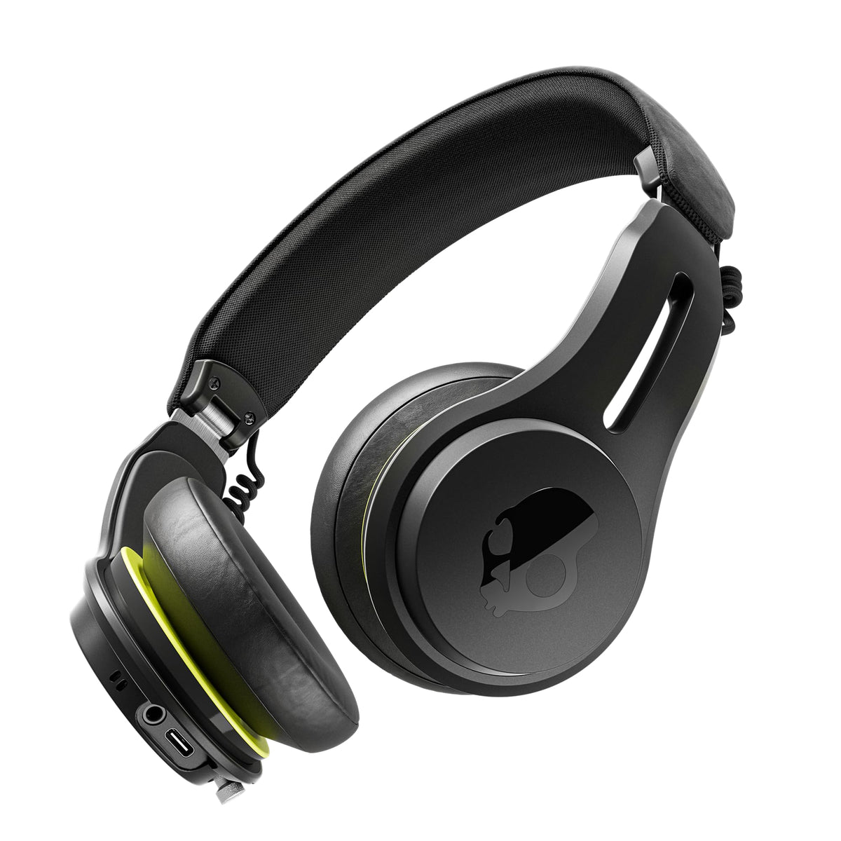 Skullcandy Icon ANC headphones folded for travel and durability.