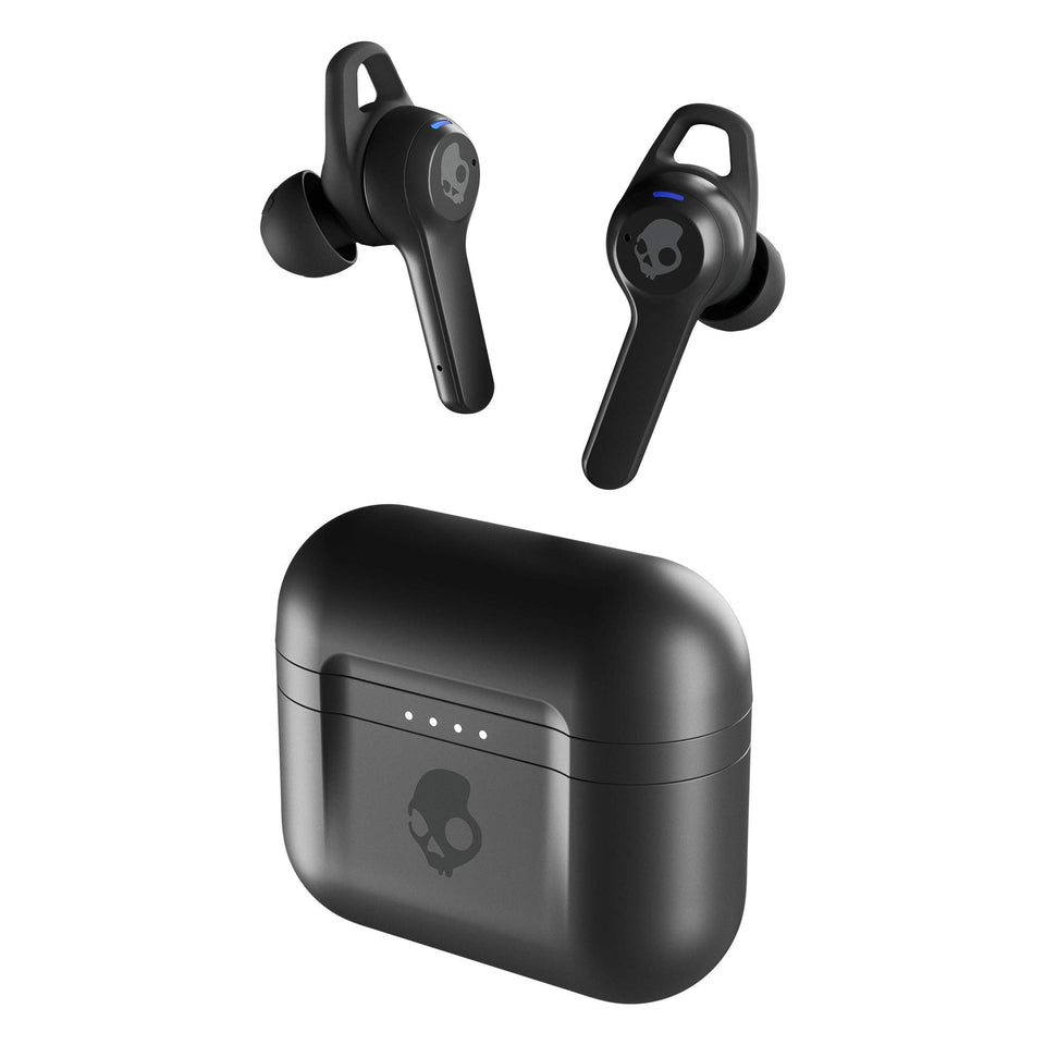 Skullcandy Indy ANC product view with case highlighting compact charging convenience