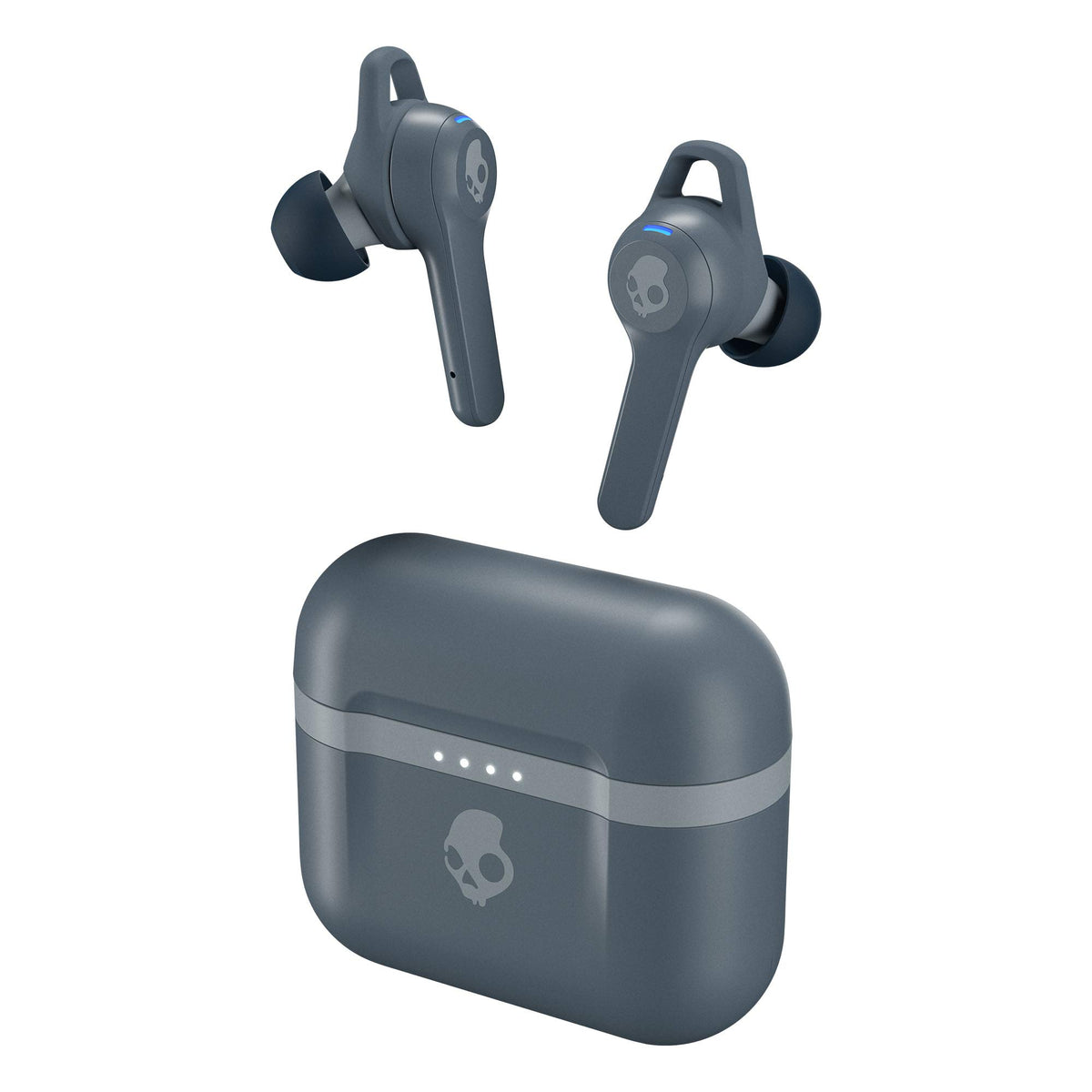 Skullcandy Indy Evo front packaging in grey showing product and logo, clear product overview