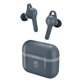 Skullcandy Indy Evo front packaging in grey showing product and logo, clear product overview