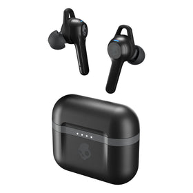Skullcandy Indy Evo front view showing compact case and earbuds for convenient storage