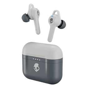 Skullcandy Indy Evo front view showing earbuds and case, clear product overview