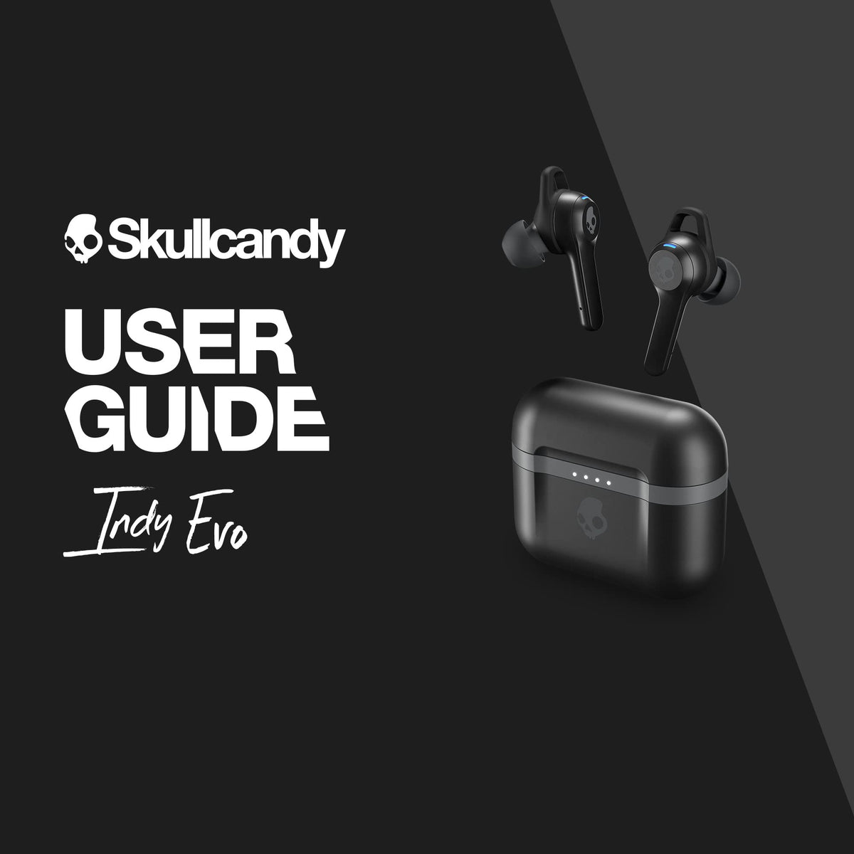 Skullcandy Indy Evo beside smartphone demonstrating portable size and easy carry